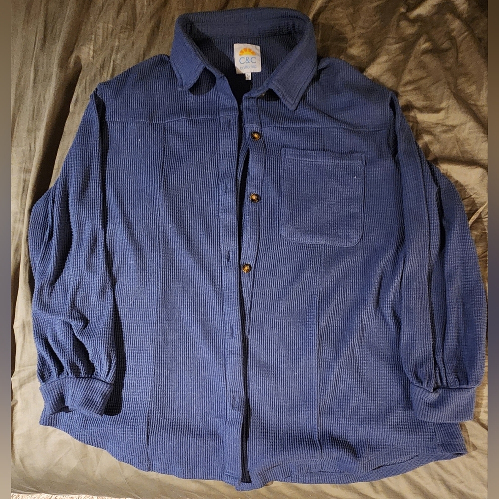EUC C&C California Waffle Knit Button-Down